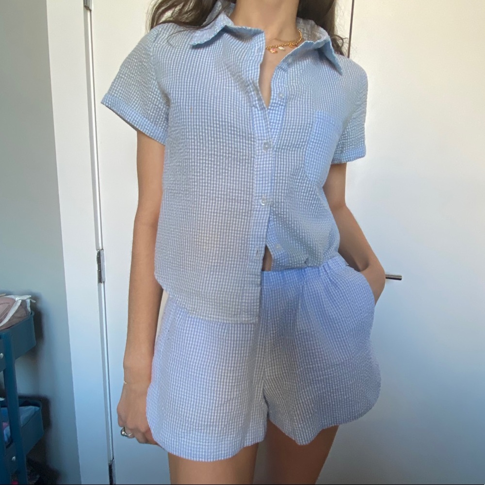 Vintage Brandy Melville two piece gingham set